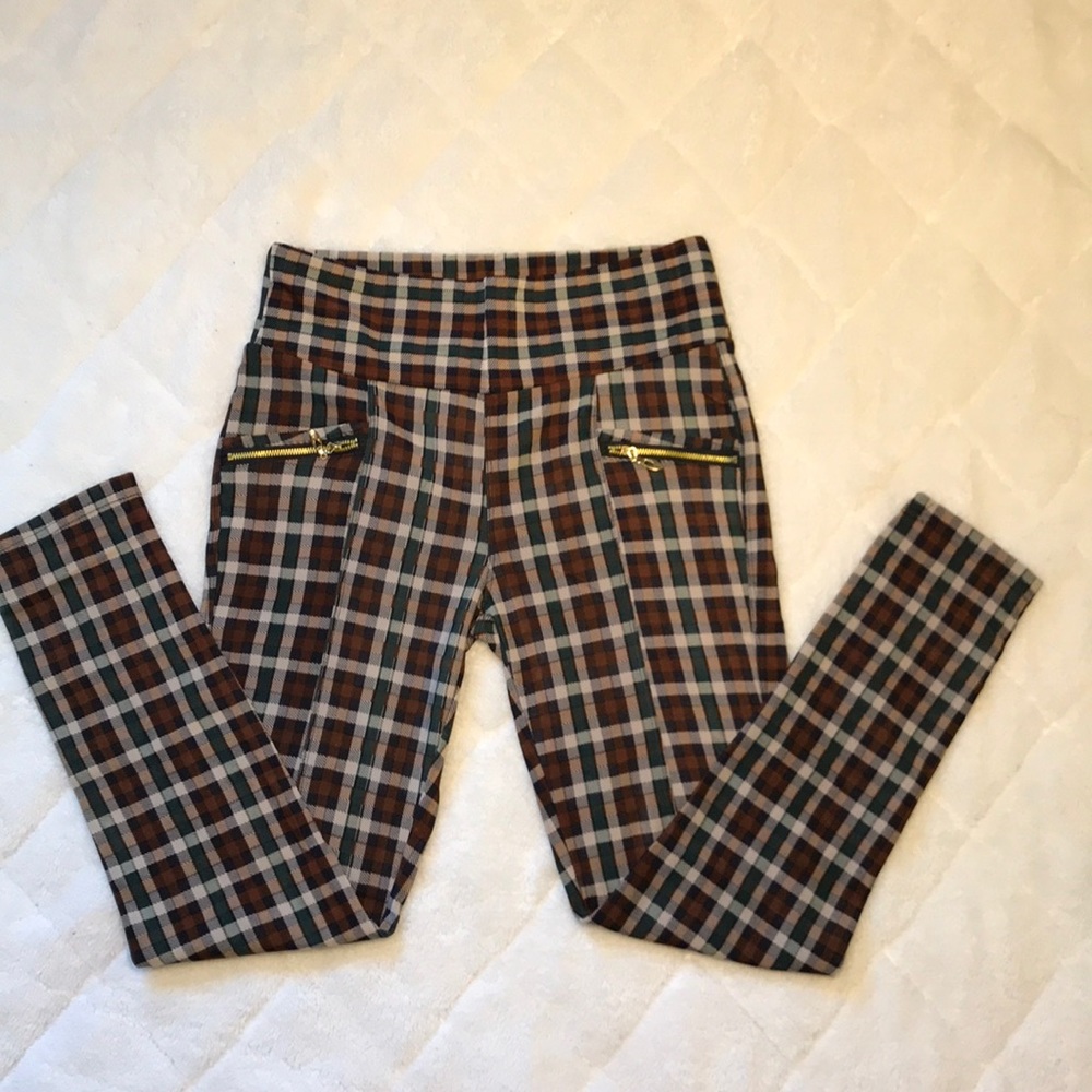 Plaid legging pants
